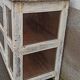 Small old white wooden display case