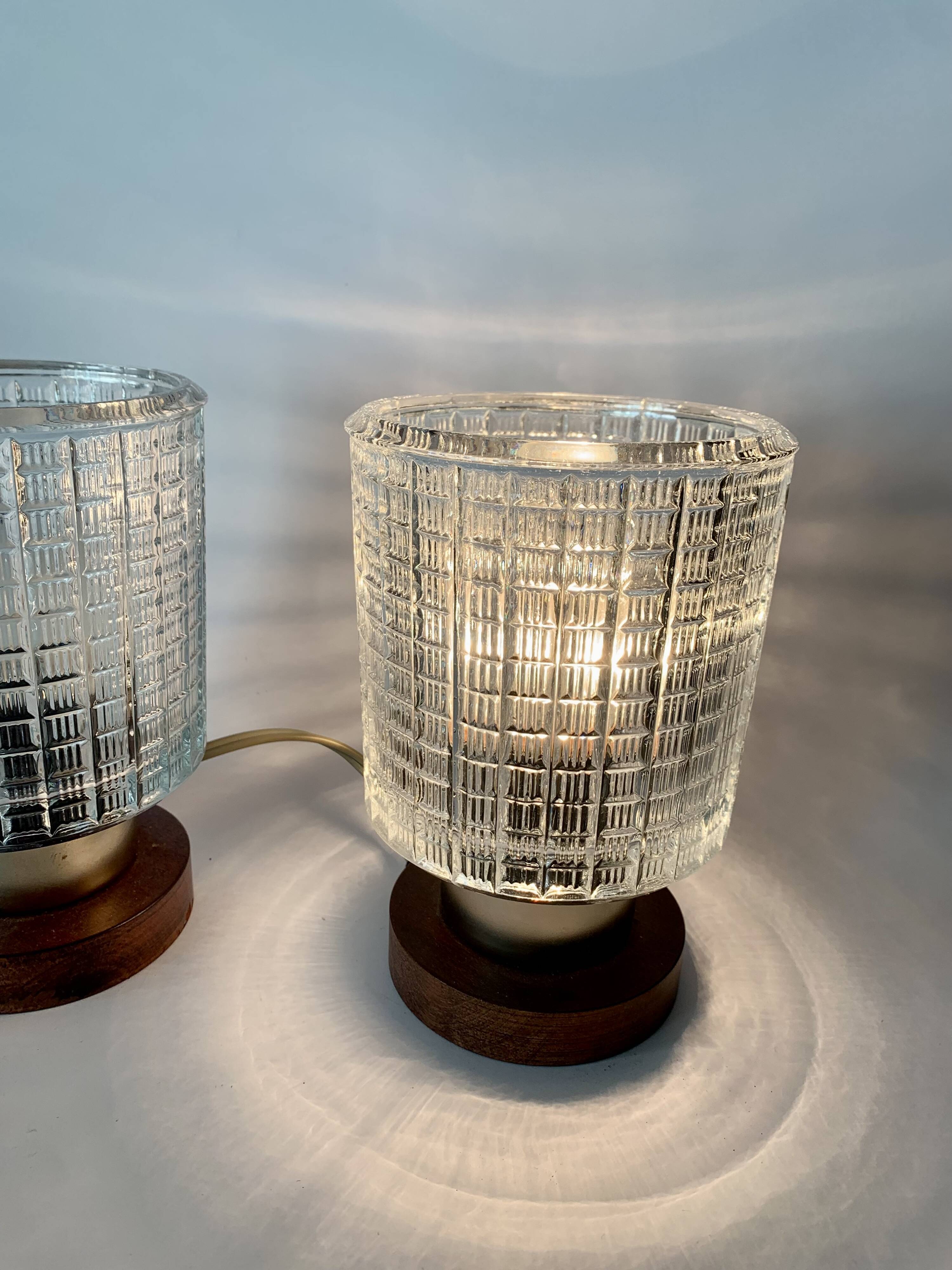 A pair of bedside lamps  'Pokrok Žilina', Czechoslovakia, 1960s/70s.