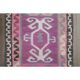 1970s Vintage Turkish Hand-Knotted Wool Cotton Pink Runner Rug 98x303