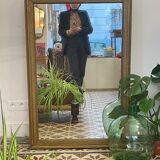 Old gilded wood mirror 115x74cm