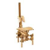 Post-modern sculptural chair in wood, design by Anacleto Spazzapan.