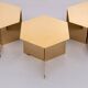 3 tables d'appoint en laiton « Slit » de la marque danoise Hay