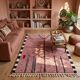 Handwoven natural wool rug, traditional artisan, 2/3 m.