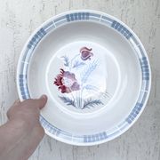 Shallow dish Sarreguemines model Carole, floral decoration and ear of wheat.