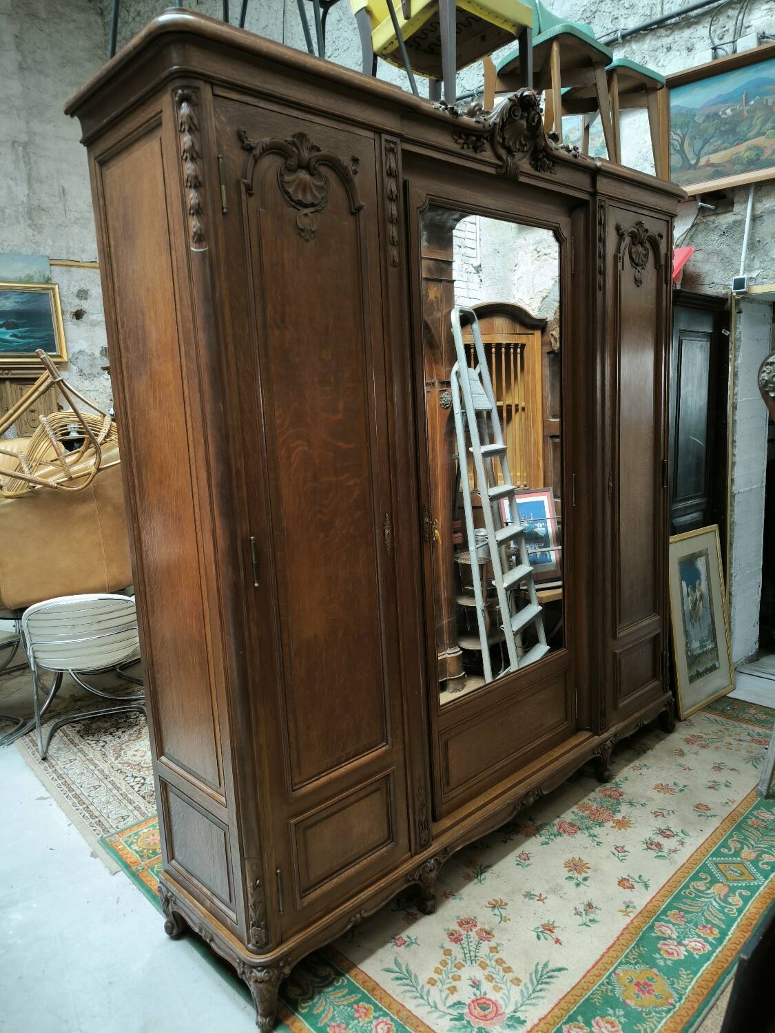 Armoire 3 portes style Régence 1910-1920