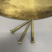 Wall-Ceiling Lamp made of Unique Brass in the Style of Gino Sarfatti, Flush Mount Lighting Italy 1950s