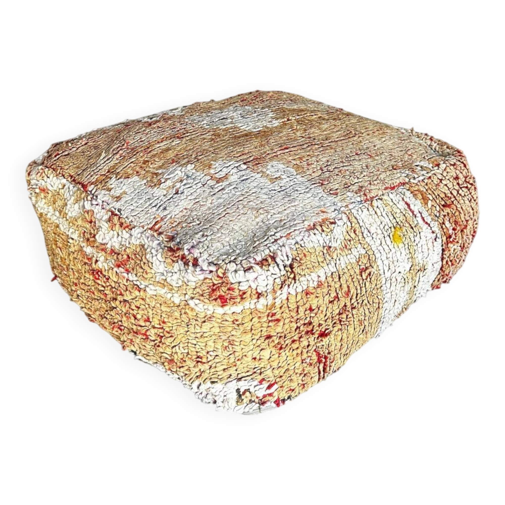 Moroccan wool pouf