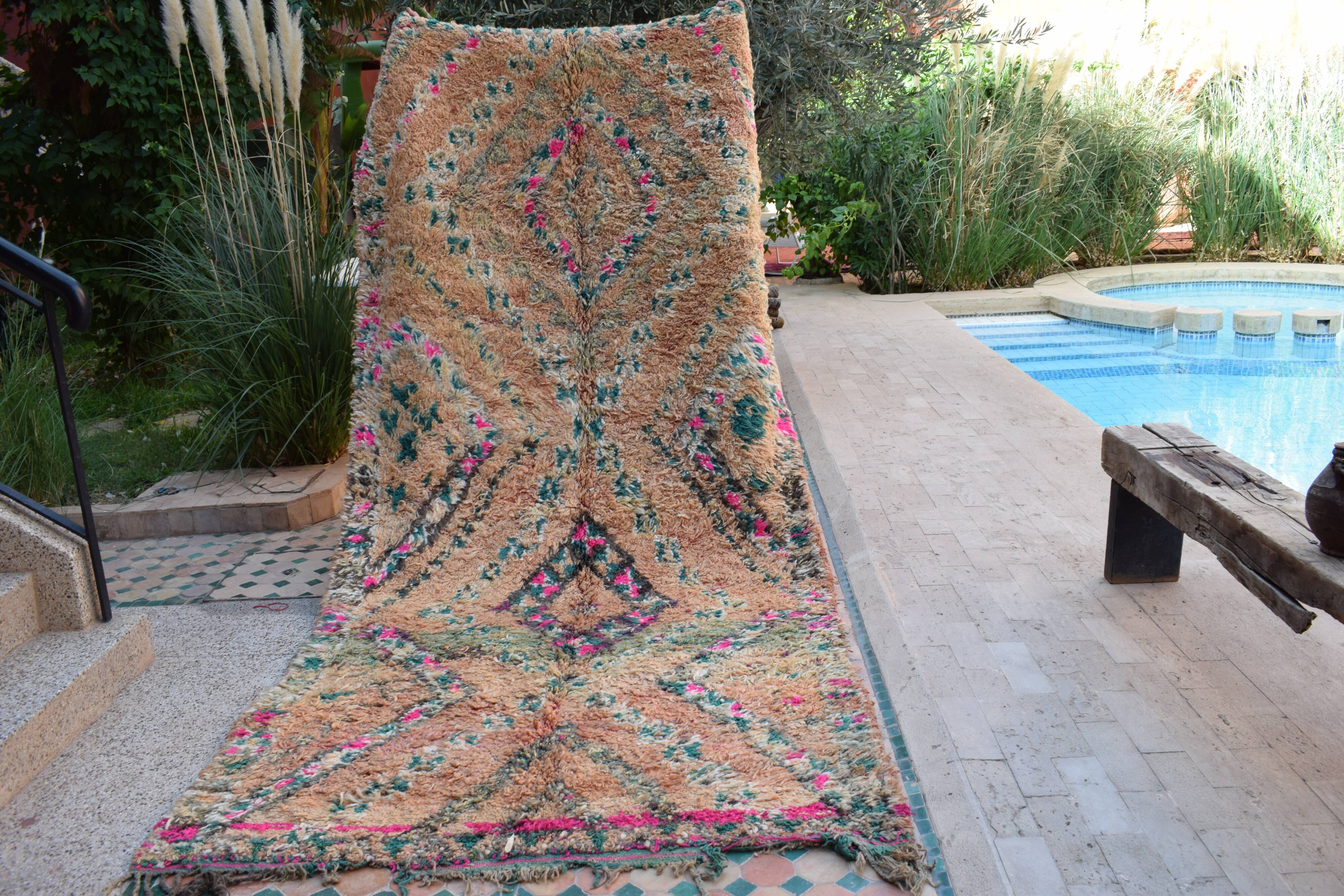 Berber rug Moroccan vintage Atlas, 325x161 cm