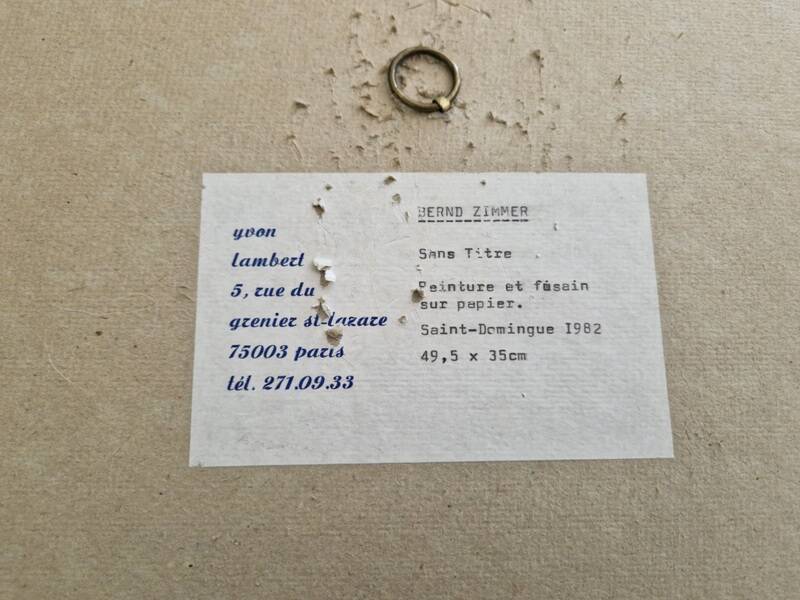 Bernd Zimmer (Born 1948) Gouache on paper - Abstract still life