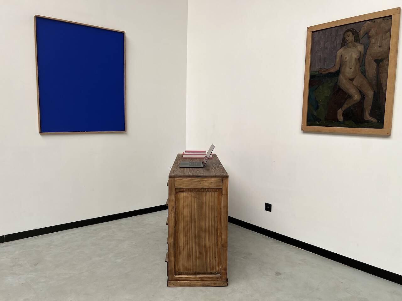 Old trade counter with drawers