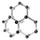 Vintage Space Age Geometric Chandelier by Gaetano Sciolari, 13 Lights, Aluminium
