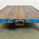 Large Blue Industrial Coffee Table Cart, 1960s
