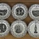 Set of 6 souvenir plates of Lourdes Digoin & Sarreguemines
