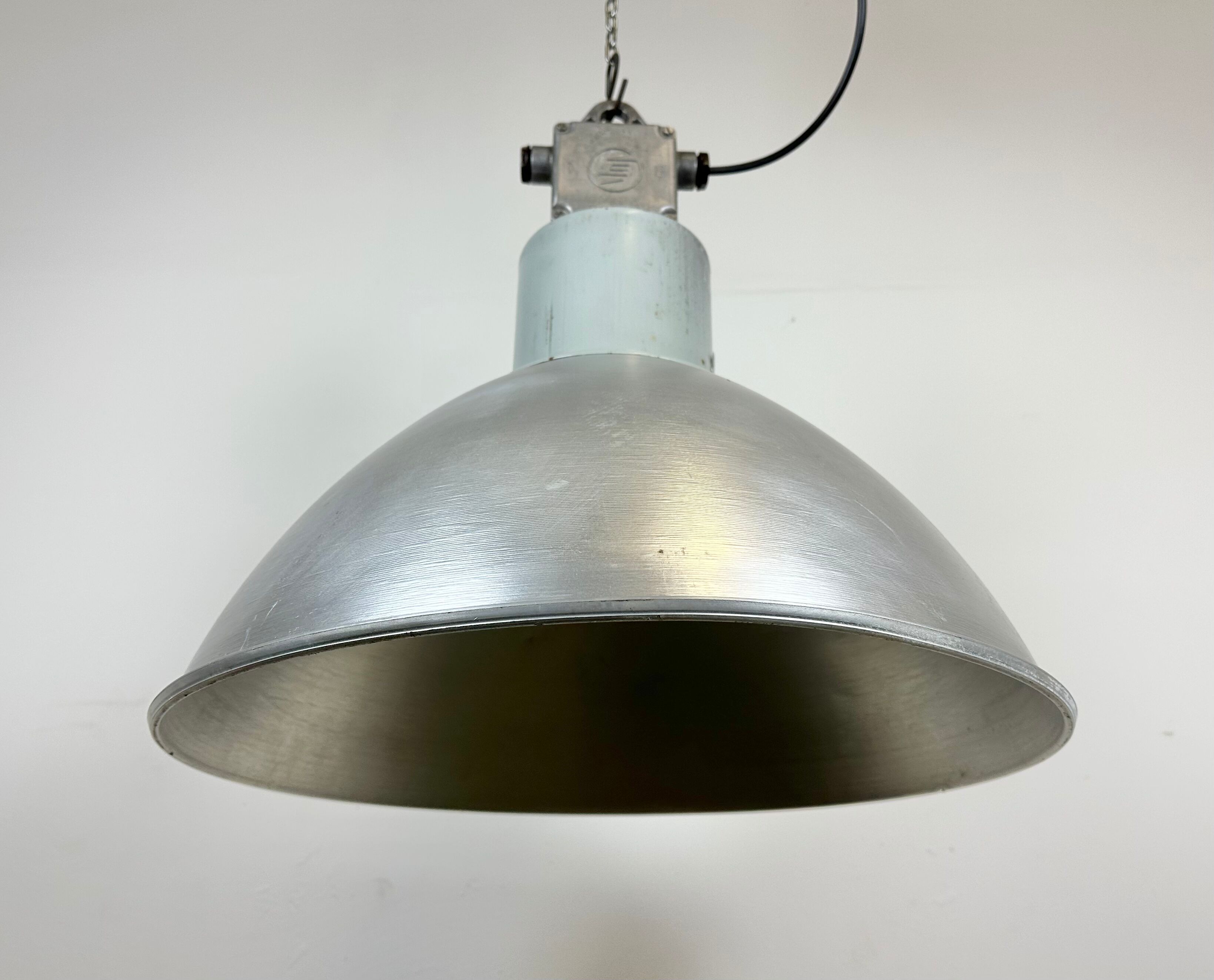 Industrial aluminium pendant light from Elektrosvit, 1960s