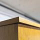 1970 Scandinavian wardrobe with shelves and mirror, 21x126, 2 doors.