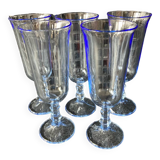 Blue glass flutes