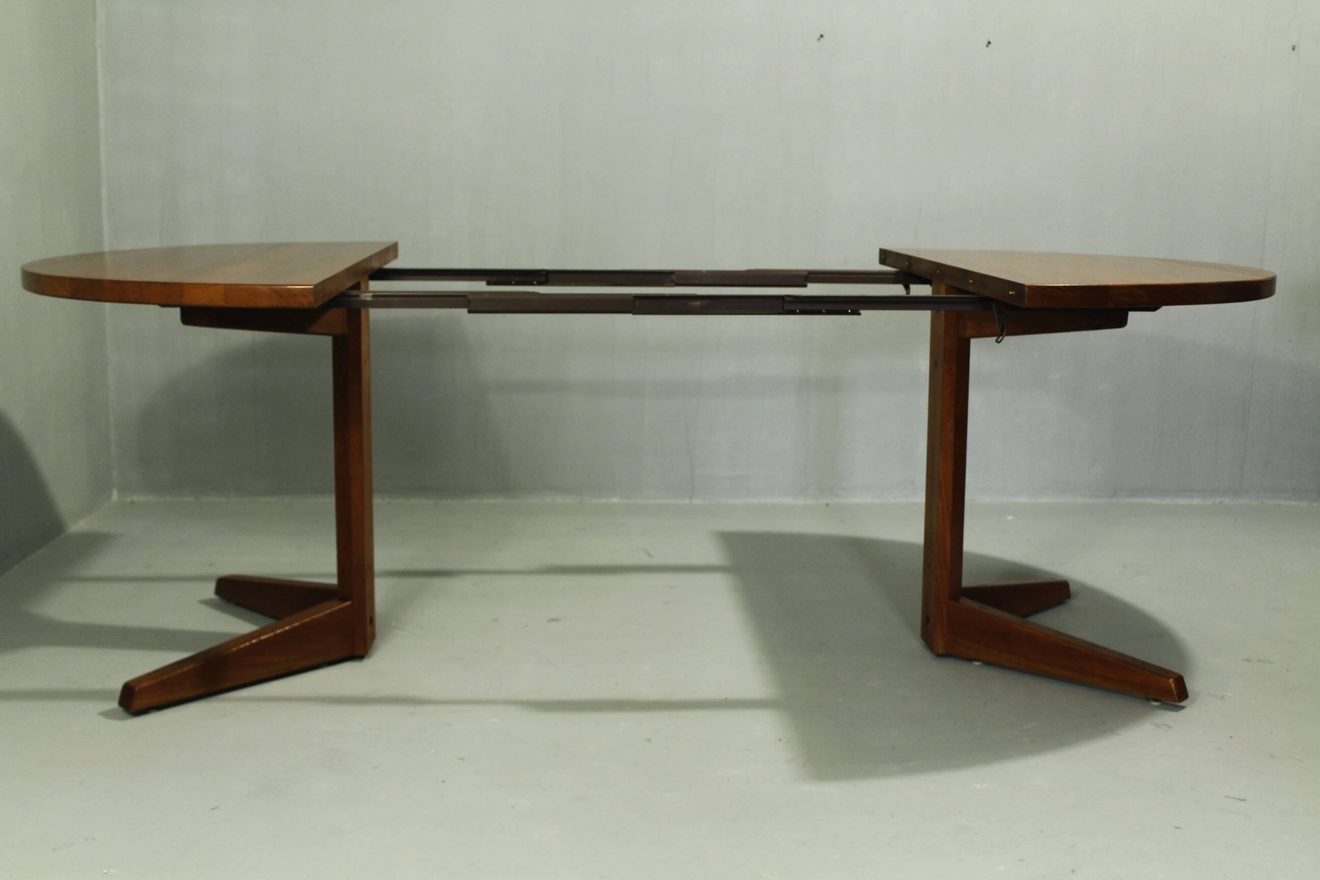 Table à manger extensible danoise en teck, années 1980