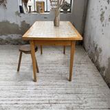 Scandinavian oak and ceramic table