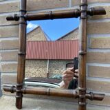 small vintage mirror mirror Faux bamboo French Mirror 1920s