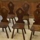 Ensemble de 8 chaises monastère 1950’s