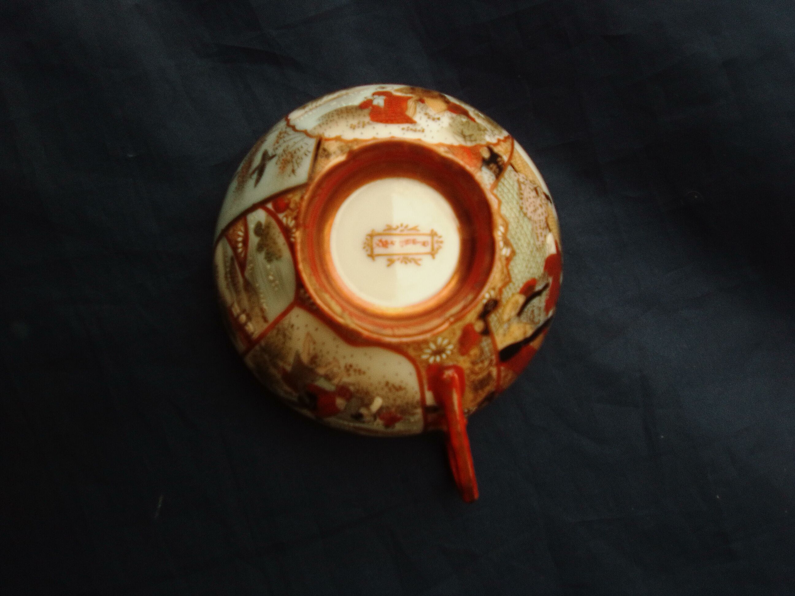 Porcelain tea cup Japanese pattern diam 9.5 cm