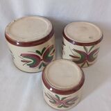 Ensemble de pots en céramique peints vintage