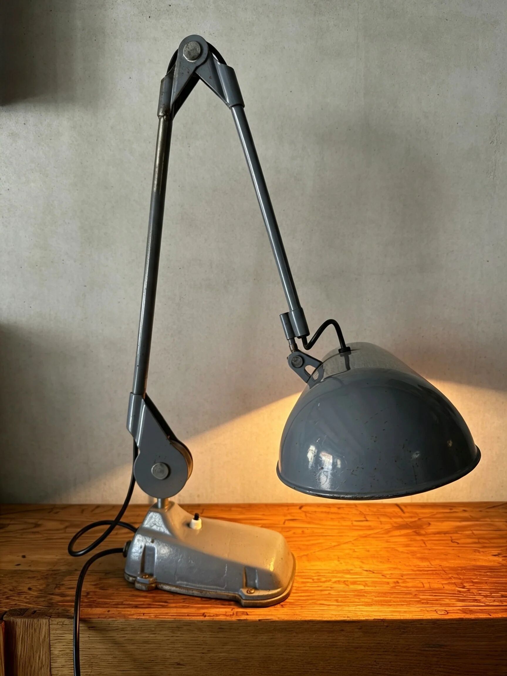 Large 1960s task lamp by Ernst Rademacher for Rademacher GmbH