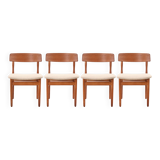 Set of four Scandinavian Danish design chairs
