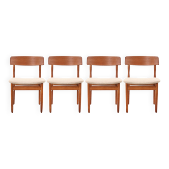 Ensemble de quatre chaises design scandinave danois