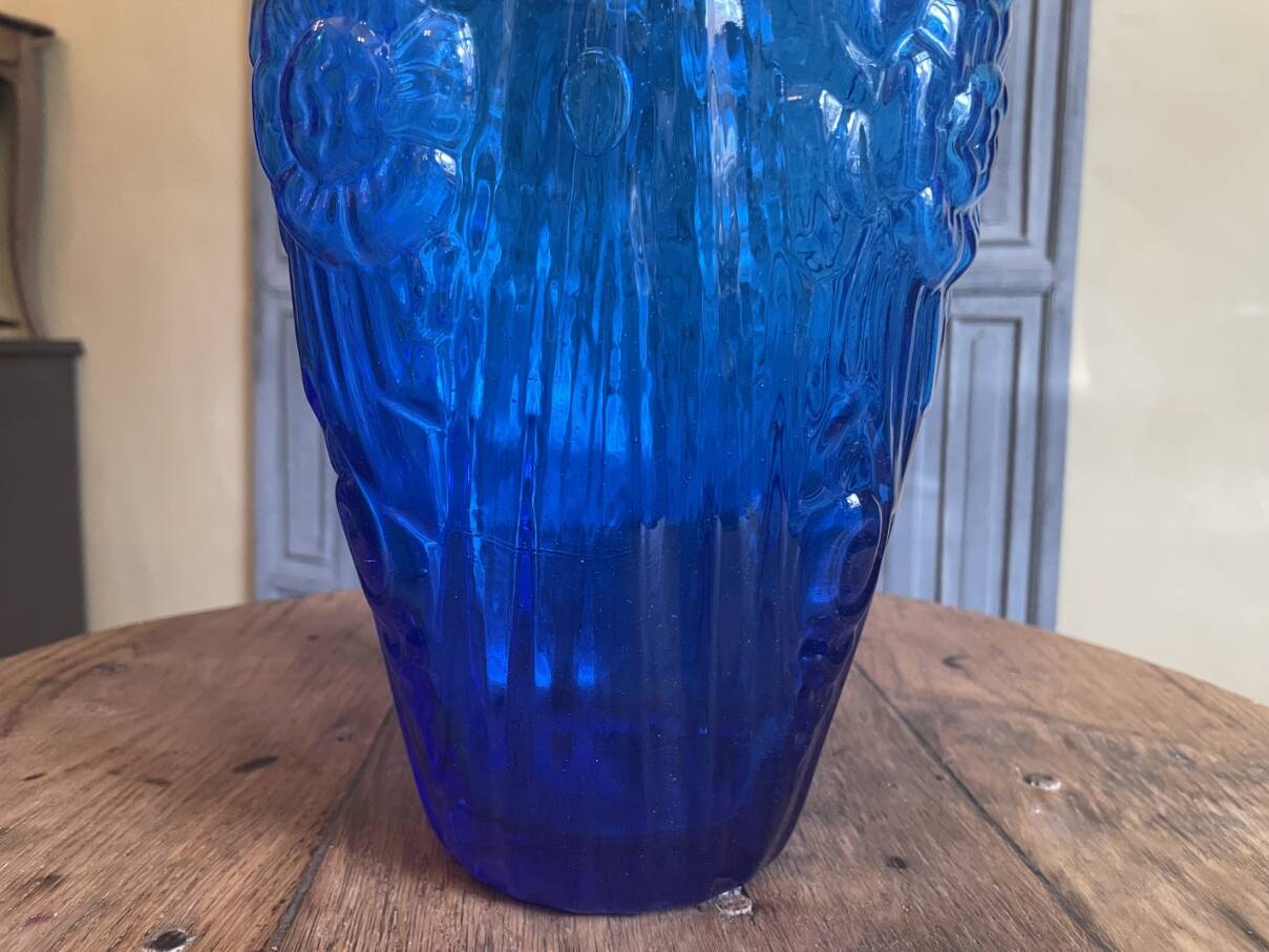 Vaas art deco 1930 Kobalt Blauw Frans