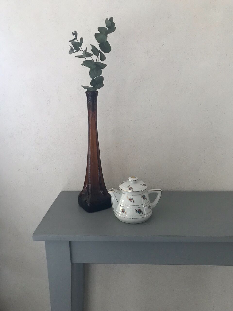 Grey patinated console