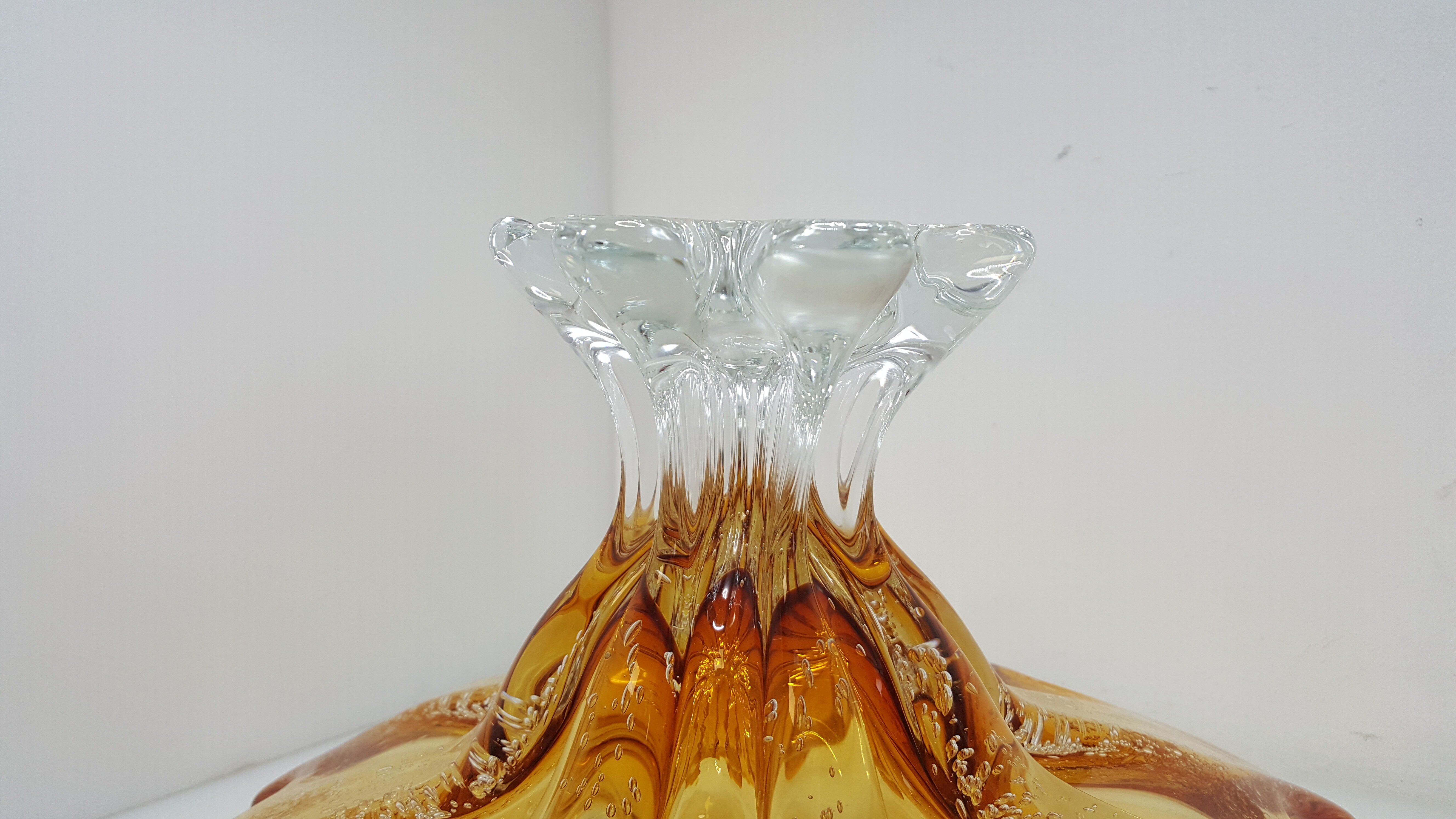 Large vintage Murano fruit cup