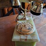 Téléphone en onyx et laiton
