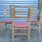 Set de 6 chaises en bois brut
