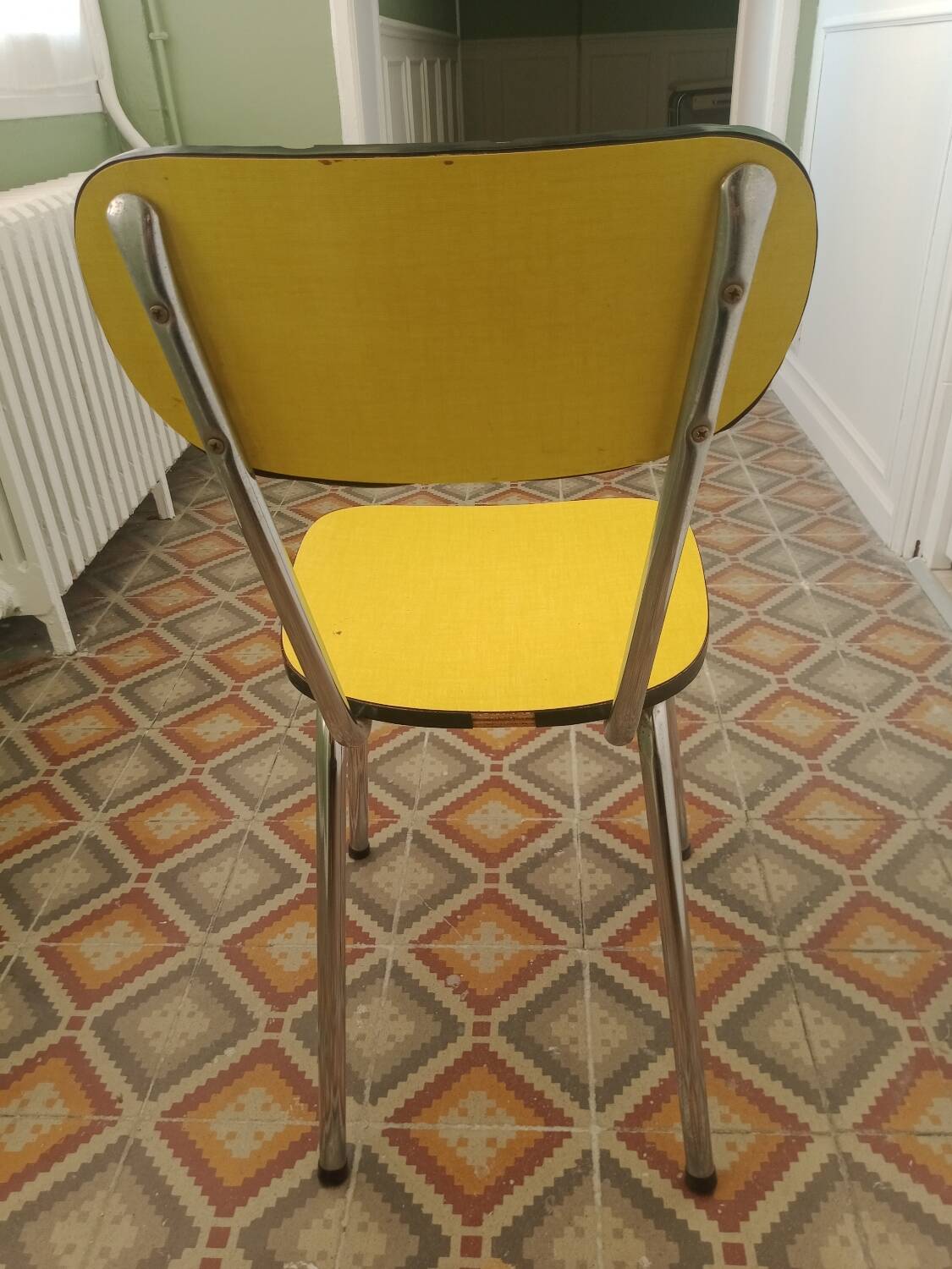 Yellow formica chair