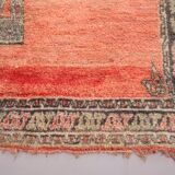 Vintage Handmade Moroccan Rug 213 x 363 cm - Peach Moroccan Rug Berber