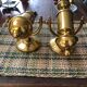 Pair of bronze wall lights