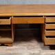 Bureau de centre double face époque Art Déco en parquèterie vers 1940