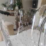 Bubbled glass handkerchief vase