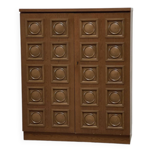 meuble bar vintage brutaliste, - 1970