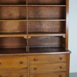 Large Antique Art Deco German Oak Chocolate Shop Cabinet, 1920s