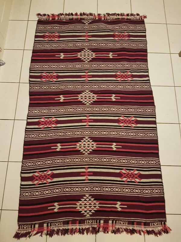 Tapis kilim aztèque 99x183cm