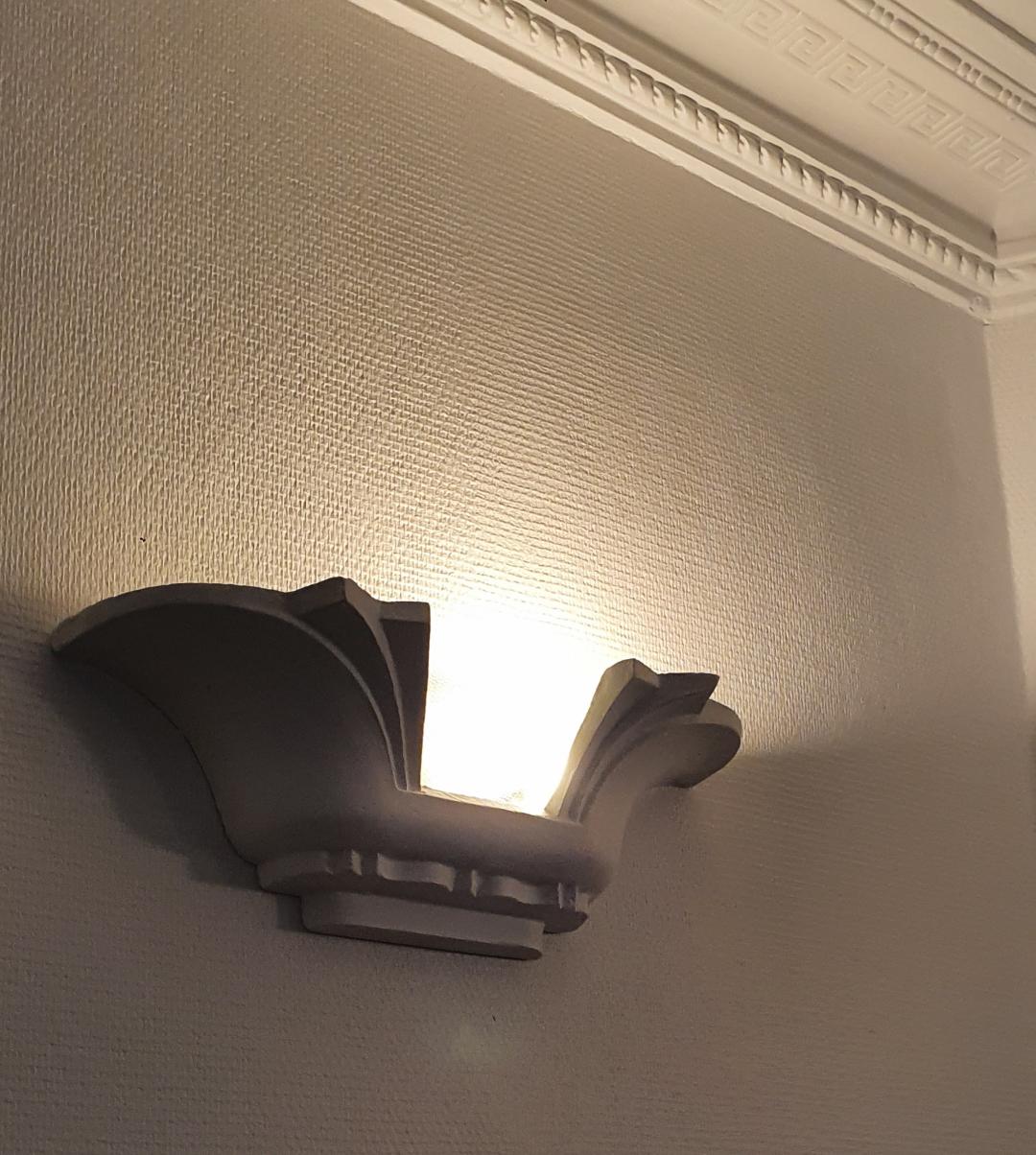 Pair of art deco wall lamps