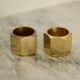 Pair of Swedish brass candlesticks from the mid-century by Inga Bjornsson Fakt
