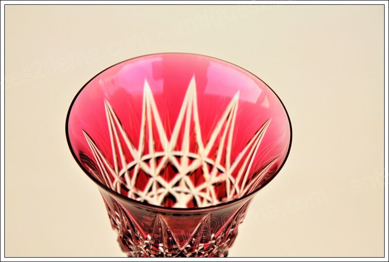 Set of 4 wine glasses from the Rhine Roemer St Louis Crystal model Tarn