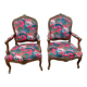Paire de fauteuils style Louis XV