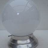Old wall or ceiling wall lamp, white opal globe