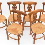 Series of 6 mulched chairs