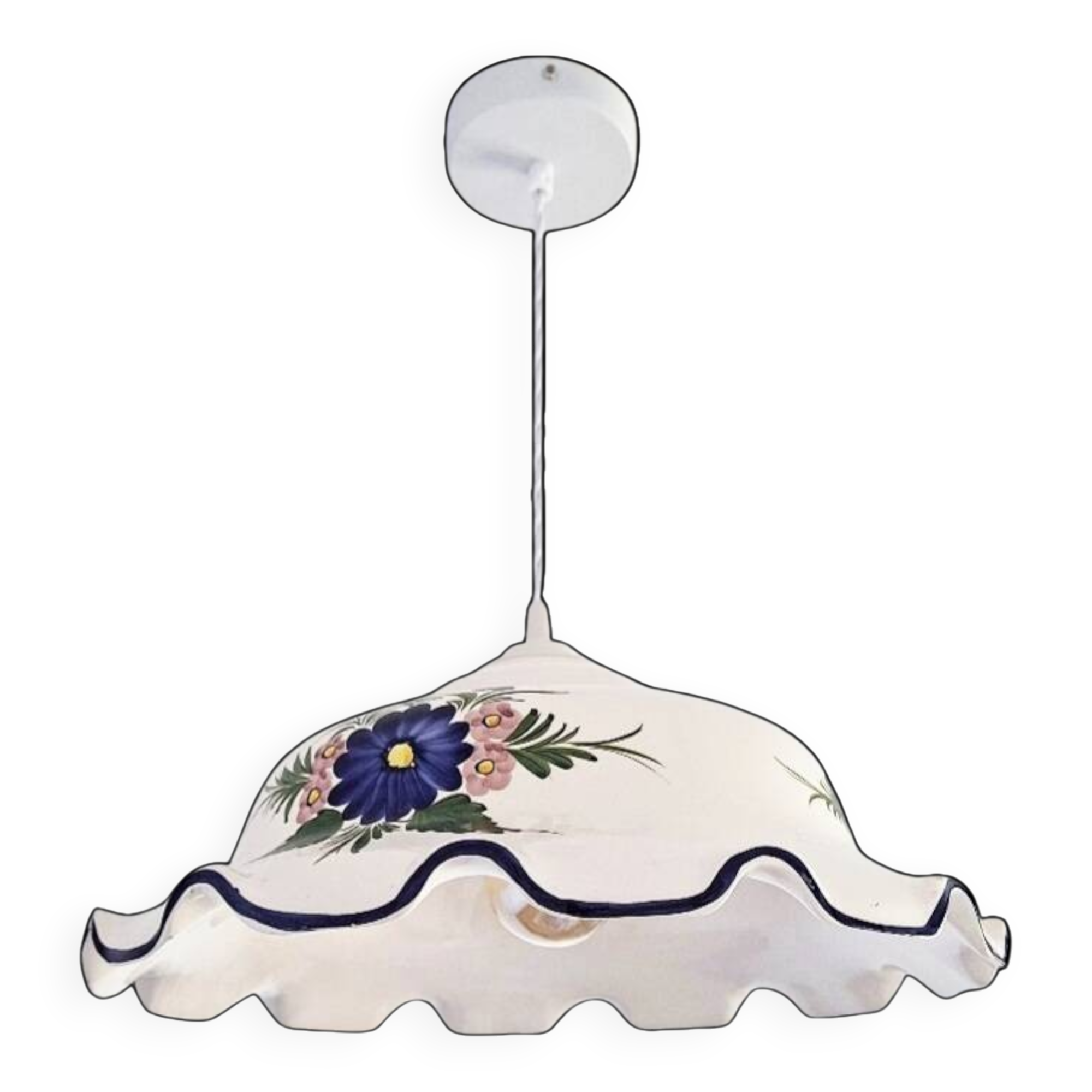 Suspension vintage céramique