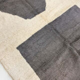 Tapis berbère Azilal à motifs graphiques gris 2,94x1,97m